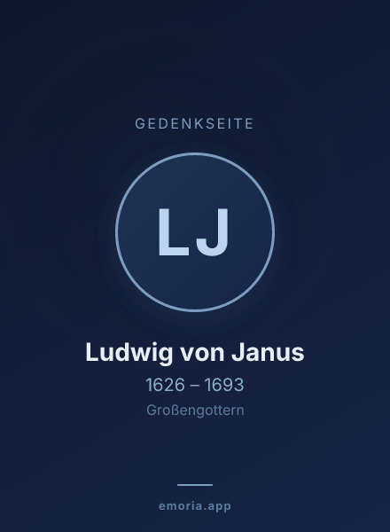 Gedenkportrait von Ludwig von Janus