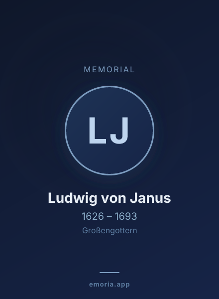 Memorial portrait of Ludwig von Janus