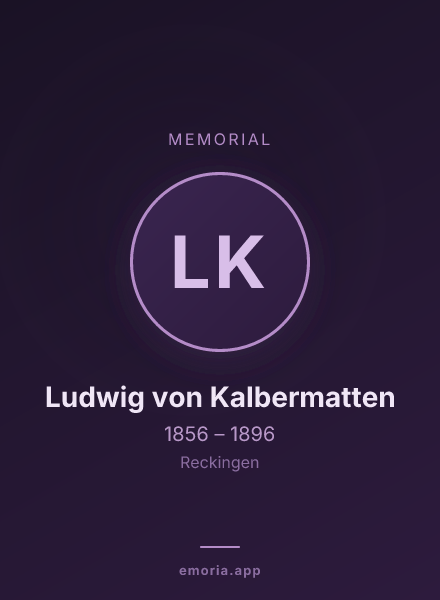 Memorial portrait of Ludwig von Kalbermatten