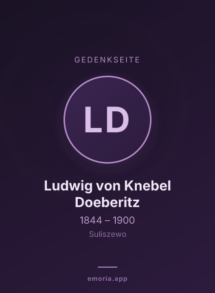 Gedenkportrait von Ludwig von Knebel Doeberitz