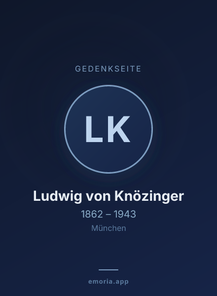 Gedenkportrait von Ludwig von Knözinger