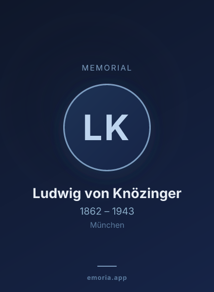 Memorial portrait of Ludwig von Knözinger