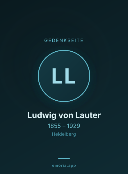 Gedenkportrait von Ludwig von Lauter