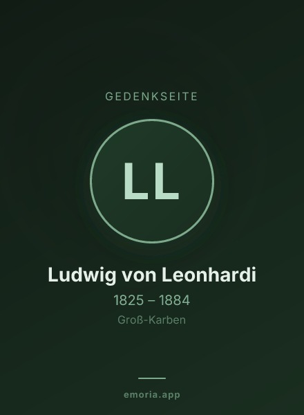 Gedenkportrait von Ludwig von Leonhardi