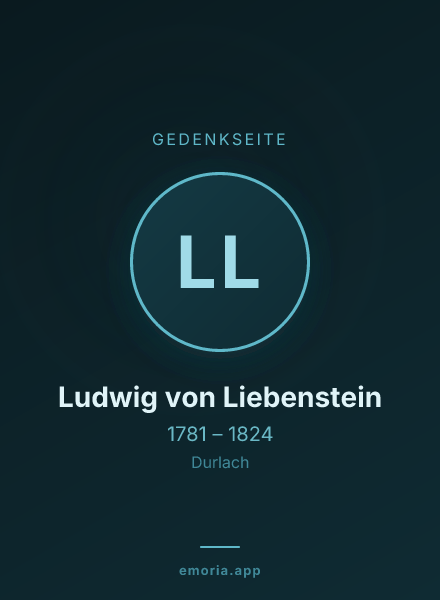 Gedenkportrait von Ludwig von Liebenstein