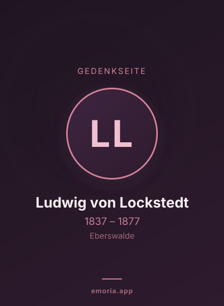 Gedenkportrait von Ludwig von Lockstedt