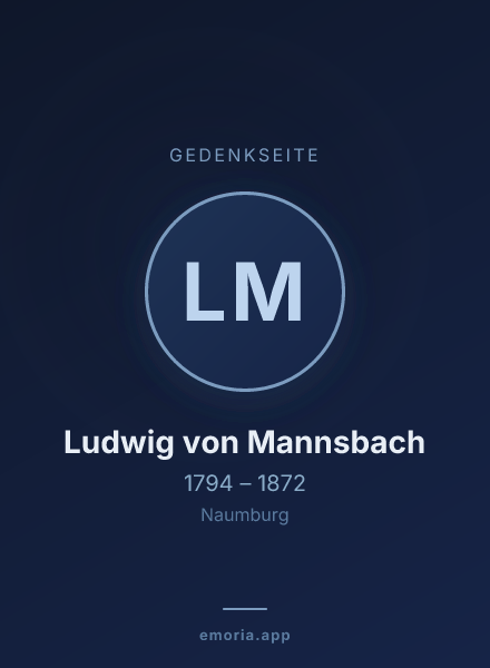 Gedenkportrait von Ludwig von Mannsbach