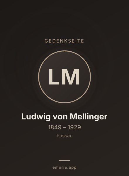 Gedenkportrait von Ludwig von Mellinger