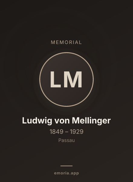 Memorial portrait of Ludwig von Mellinger