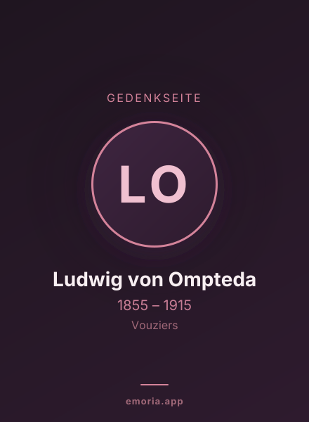 Gedenkportrait von Ludwig von Ompteda