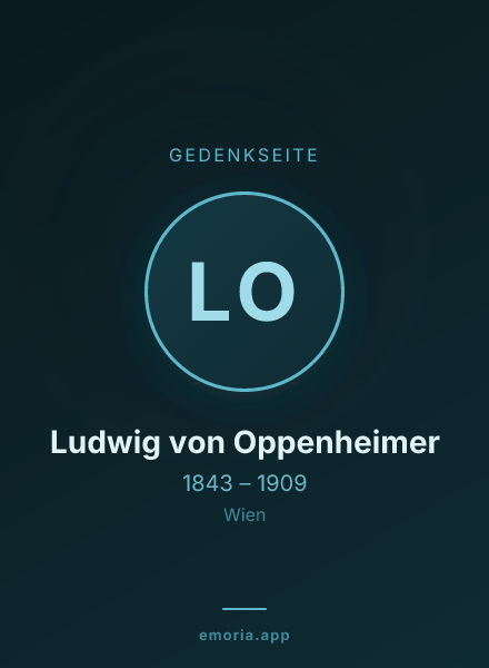 Gedenkportrait von Ludwig von Oppenheimer