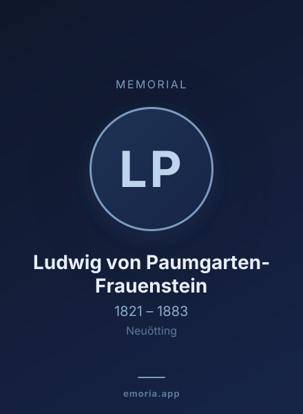 Memorial portrait of Ludwig von Paumgarten-Frauenstein