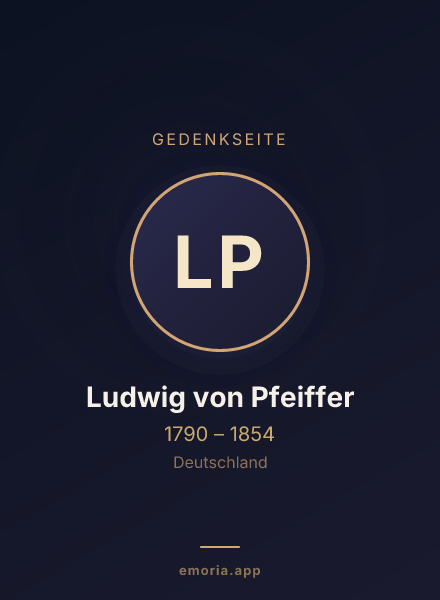 Gedenkportrait von Ludwig von Pfeiffer