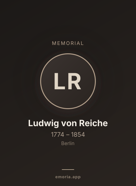 Memorial portrait of Ludwig von Reiche