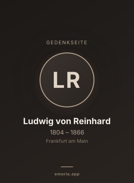 Gedenkportrait von Ludwig von Reinhard