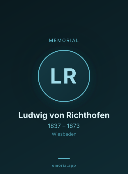 Memorial portrait of Ludwig von Richthofen