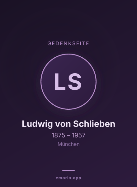 Gedenkportrait von Ludwig von Schlieben
