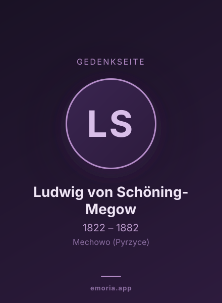 Gedenkportrait von Ludwig von Schöning-Megow