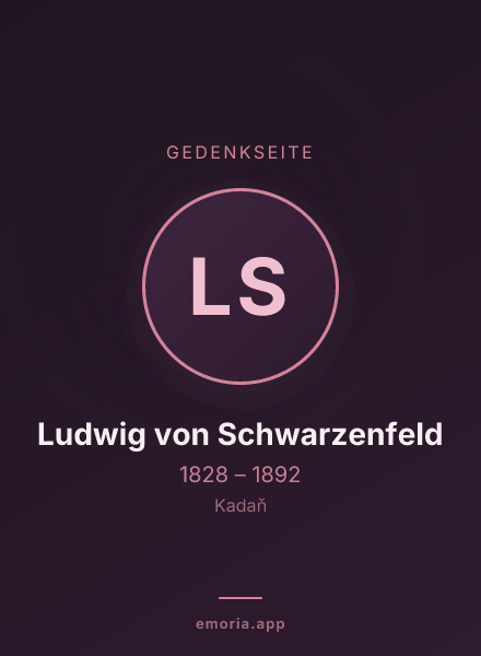 Gedenkportrait von Ludwig von Schwarzenfeld