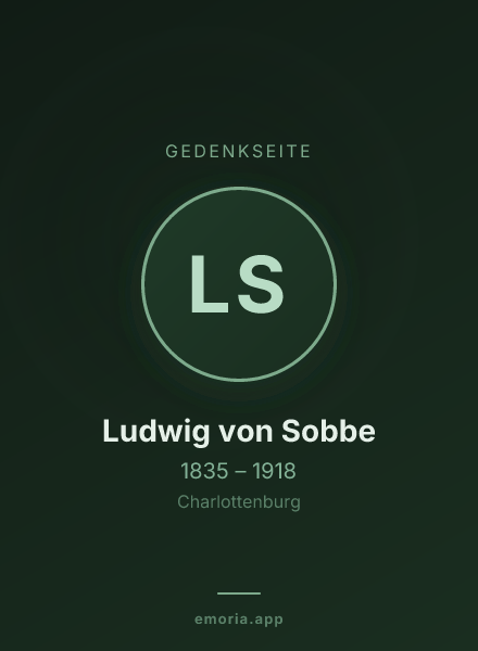 Gedenkportrait von Ludwig von Sobbe
