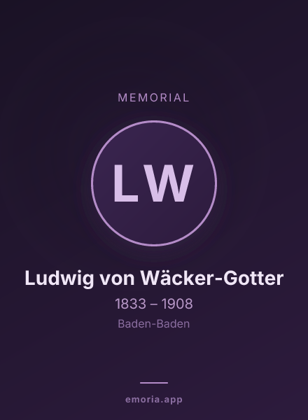 Memorial portrait of Ludwig von Wäcker-Gotter