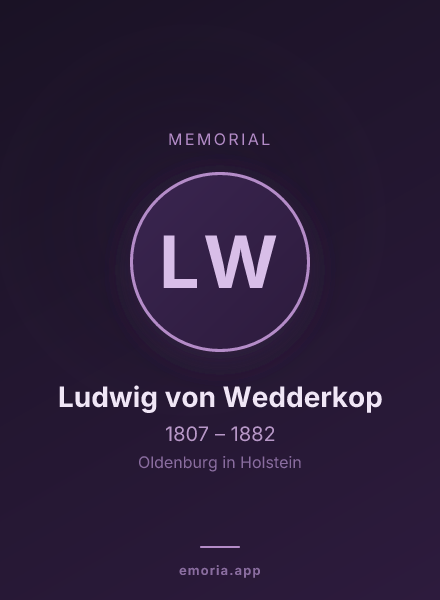 Memorial portrait of Ludwig von Wedderkop
