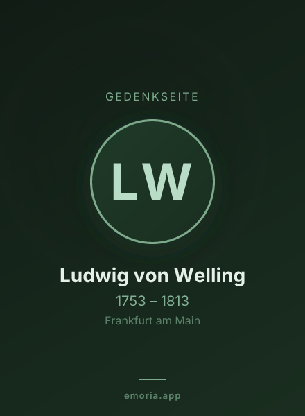 Gedenkportrait von Ludwig von Welling