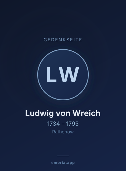 Gedenkportrait von Ludwig von Wreich