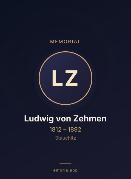 Memorial portrait of Ludwig von Zehmen