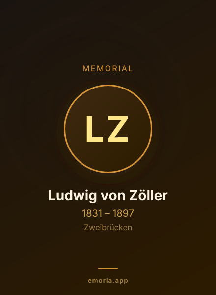Memorial portrait of Ludwig von Zöller