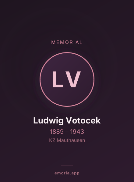 Memorial portrait of Ludwig Votocek