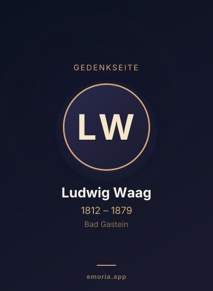 Gedenkportrait von Ludwig Waag