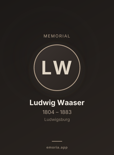 Memorial portrait of Ludwig Waaser