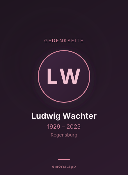Gedenkportrait von Ludwig Wachter