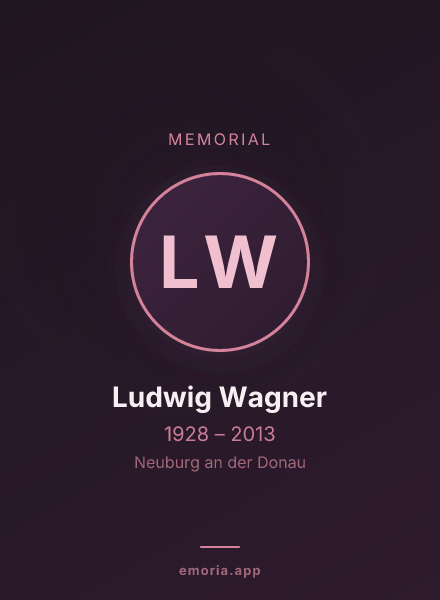 Memorial portrait of Ludwig Wagner