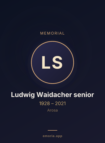 Memorial portrait of Ludwig Waidacher senior