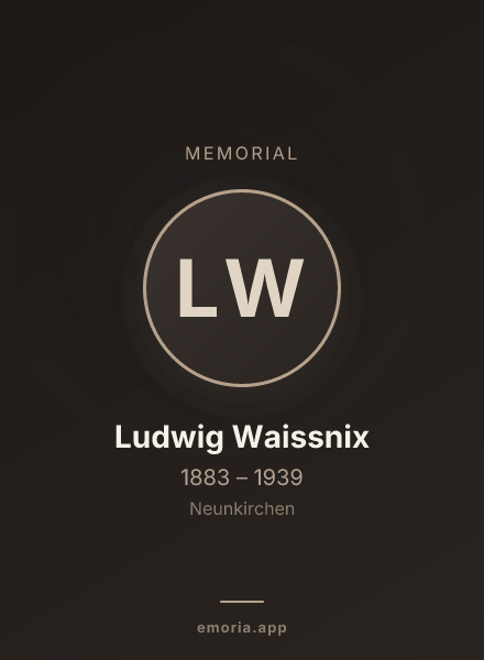 Memorial portrait of Ludwig Waissnix