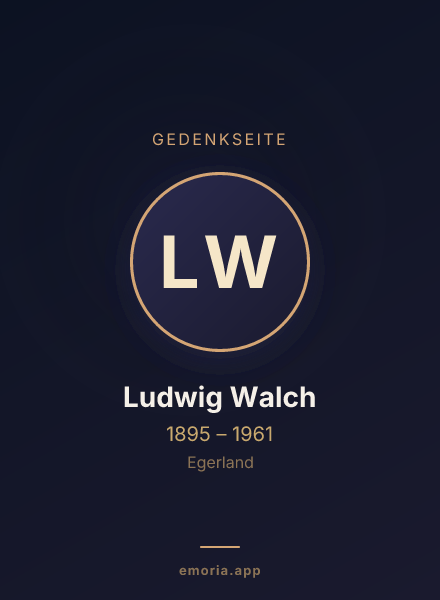 Gedenkportrait von Ludwig Walch