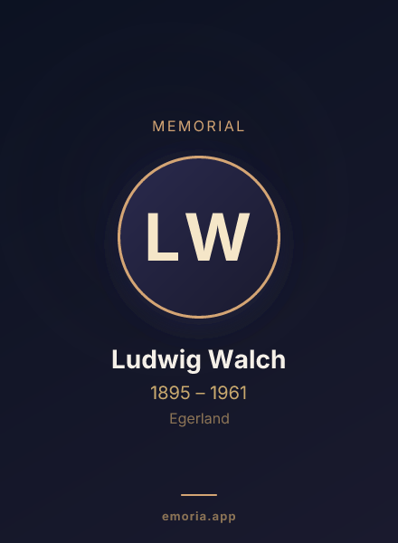 Memorial portrait of Ludwig Walch