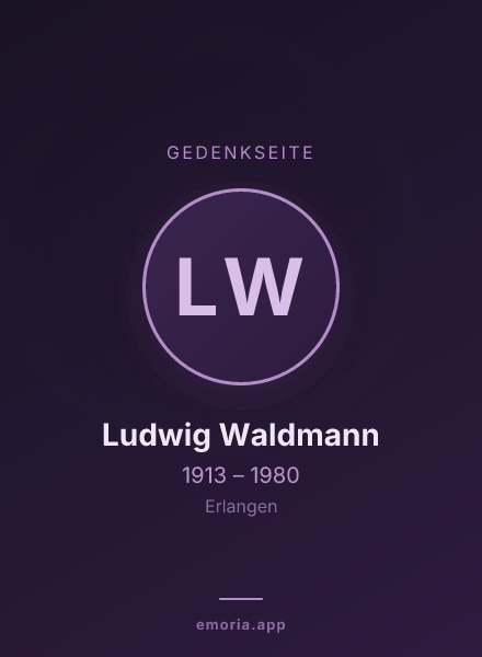 Gedenkportrait von Ludwig Waldmann