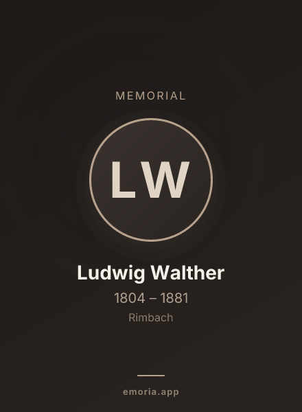 Memorial portrait of Ludwig Walther