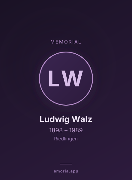 Memorial portrait of Ludwig Walz