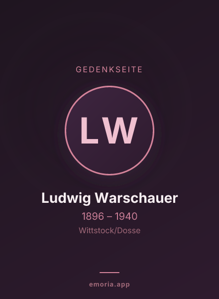 Gedenkportrait von Ludwig Warschauer
