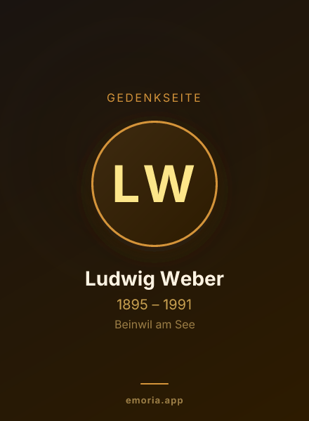 Gedenkportrait von Ludwig Weber