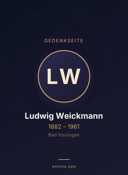 Gedenkportrait von Ludwig Weickmann