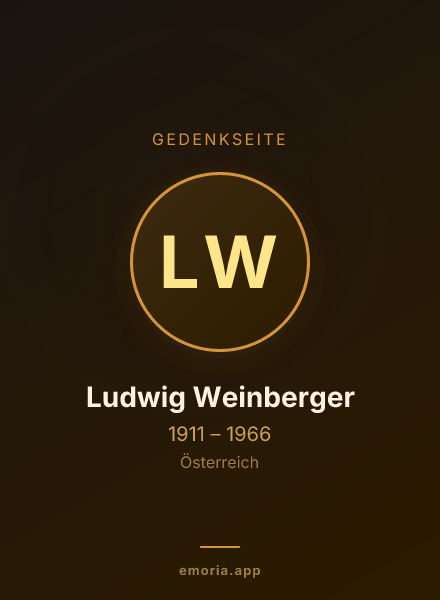 Gedenkportrait von Ludwig Weinberger