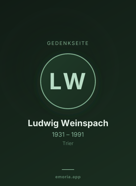 Gedenkportrait von Ludwig Weinspach