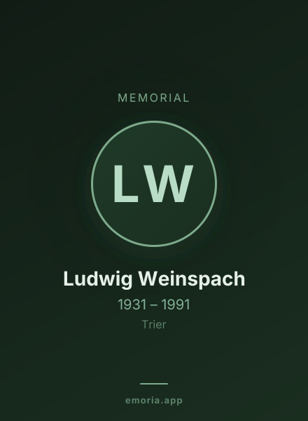 Memorial portrait of Ludwig Weinspach