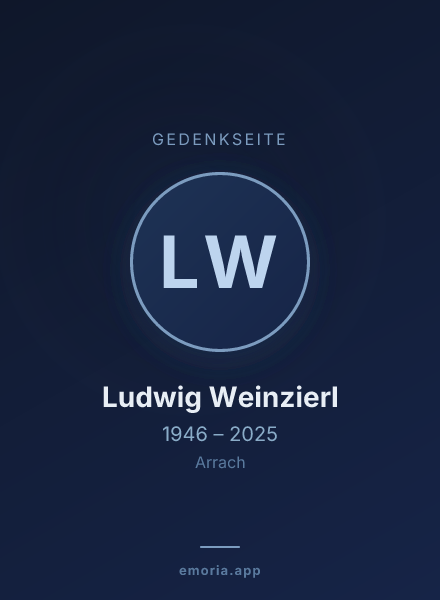 Gedenkportrait von Ludwig Weinzierl