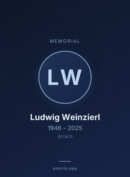 Memorial portrait of Ludwig Weinzierl